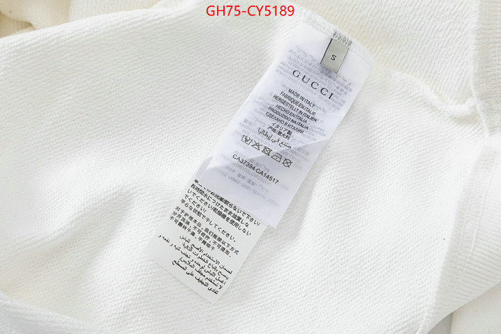 Clothing-Gucci high quality designer replica ID: CY5189 $: 75USD