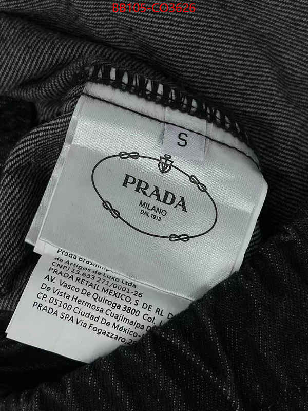 Clothing-Prada where can you buy replica ID: CO3626 $: 105USD