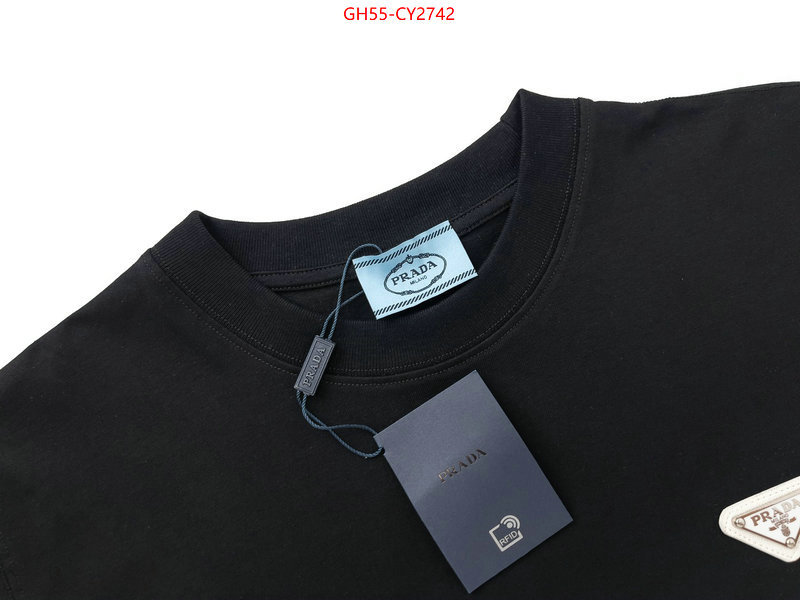 Clothing-Prada fashion replica ID: CY2742 $: 55USD