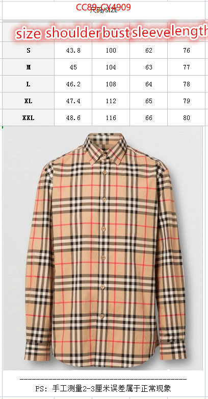 Clothing-Burberry buy cheap ID: CY4909 $: 89USD