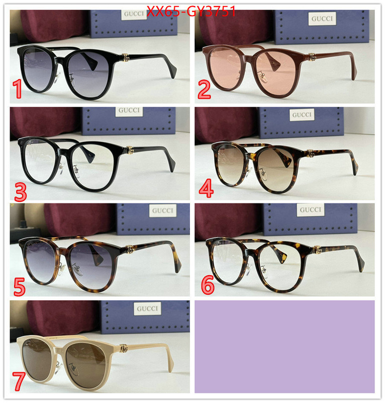 Glasses-Gucci 2023 aaaaa replica 1st copy ID: GY3751 $: 65USD