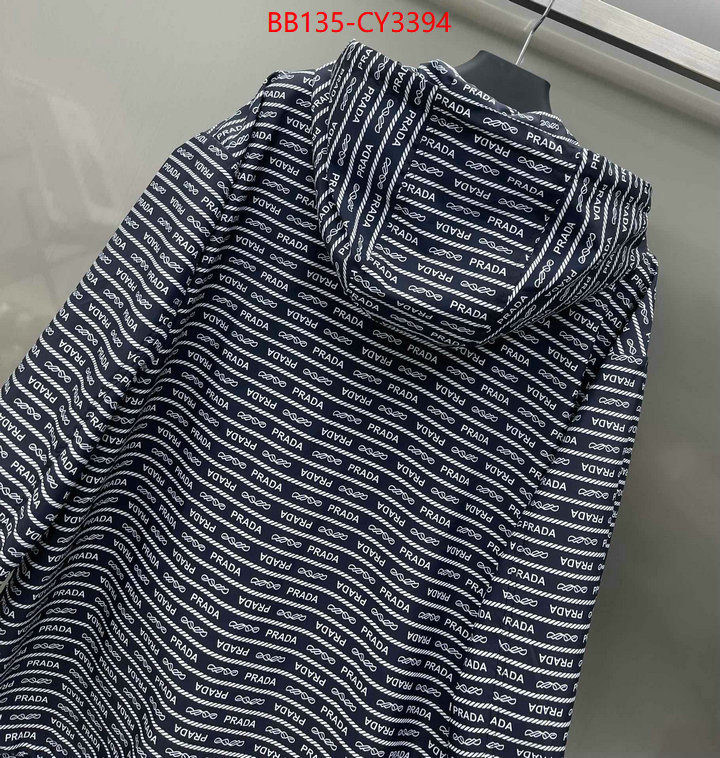 Clothing-Prada replica shop ID: CY3394 $: 135USD