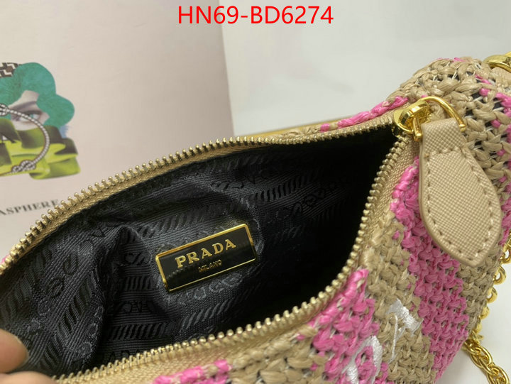 Prada Bags (4A)-Re-Edition 2005 the quality replica ID: BD6274 $: 69USD