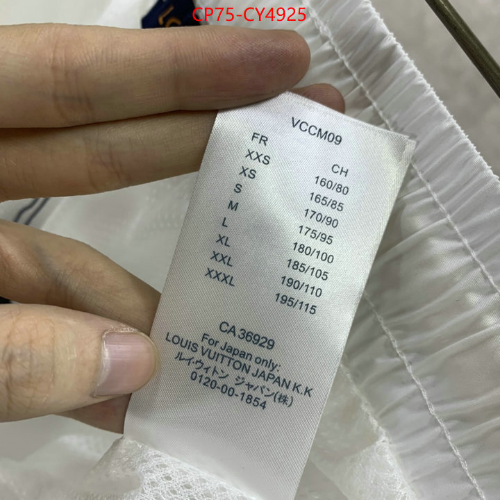 Clothing-LV can i buy replica ID: CY4925 $: 75USD