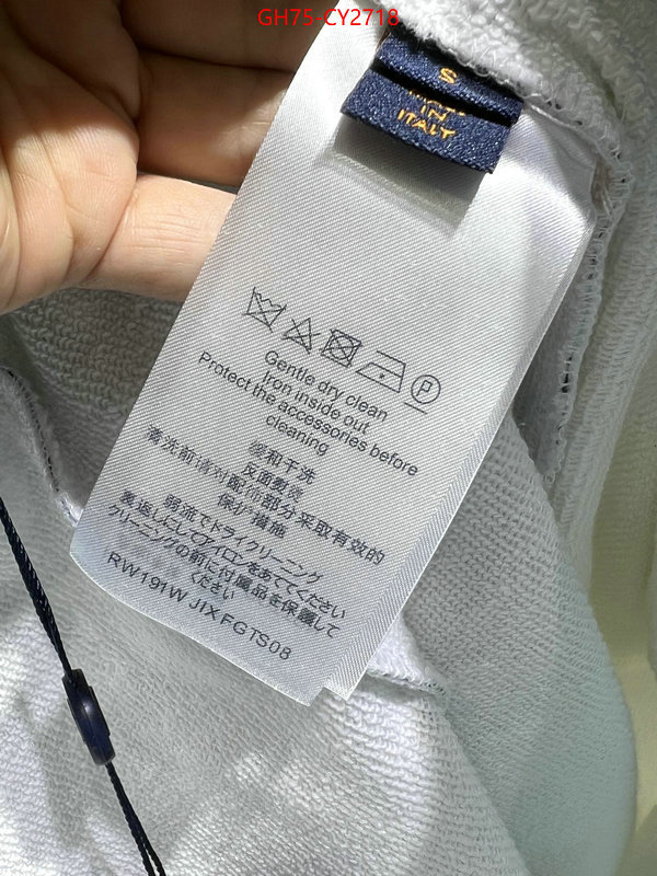 Clothing-LV top brands like ID: CY2718 $: 75USD