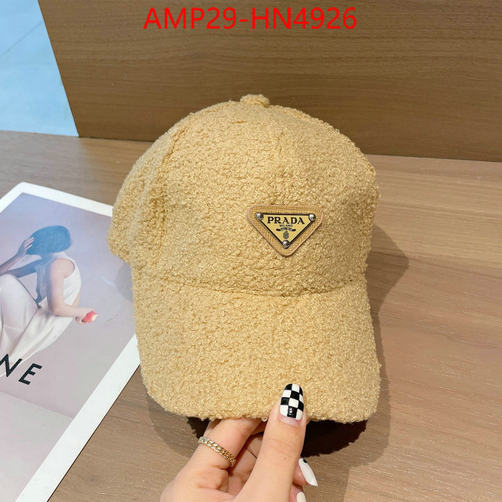Cap (Hat)-Prada top fake designer ID: HN4926 $: 29USD