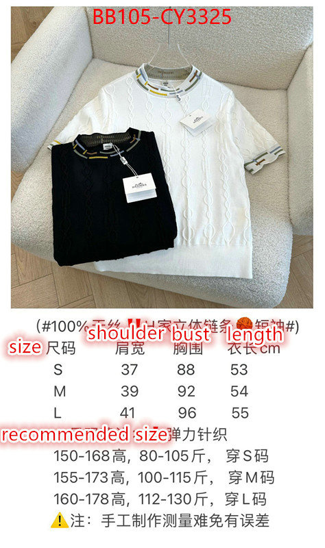 Clothing-Hermes best replica 1:1 ID: CY3325 $: 105USD