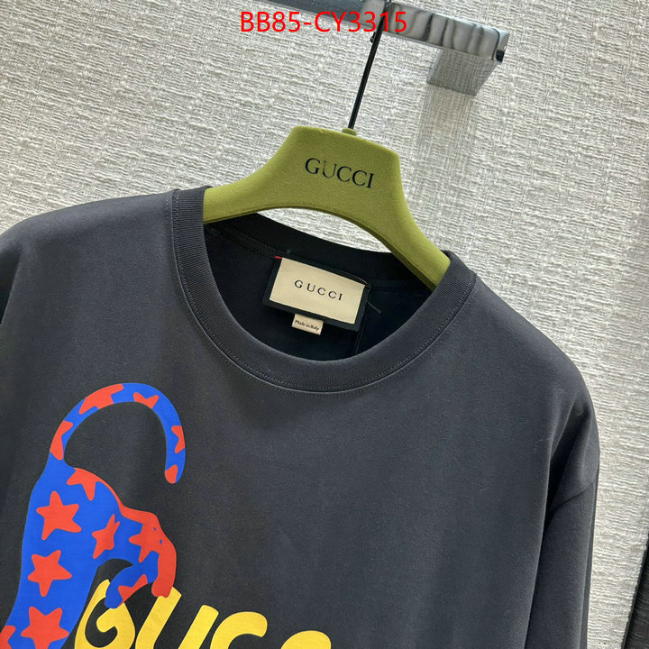 Clothing-Gucci 7 star quality designer replica ID: CY3315 $: 85USD