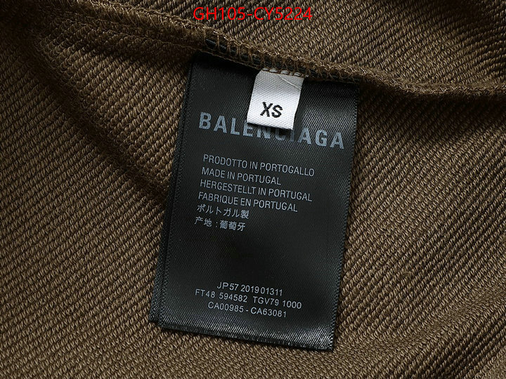 Clothing-Balenciaga cheap replica designer ID: CY5224 $: 105USD