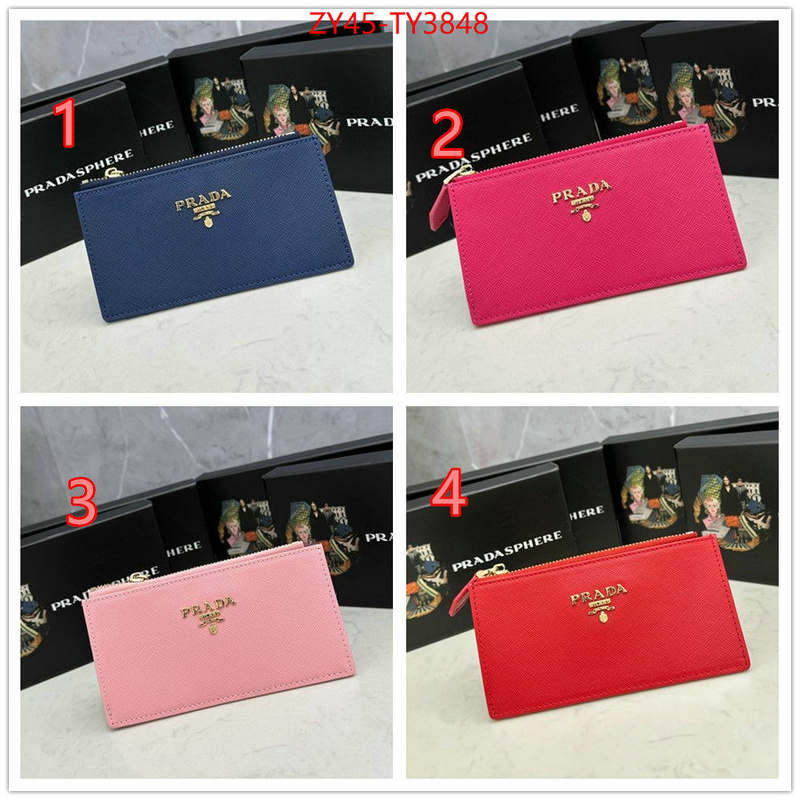 Prada Bags (4A)-Wallet best site for replica ID: TY3848 $: 45USD