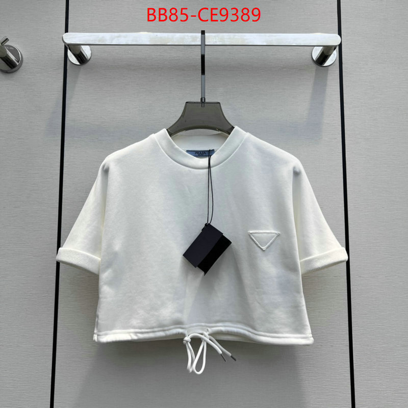 Clothing-Prada 2023 replica wholesale cheap sales online ID: CE9389 $: 85USD