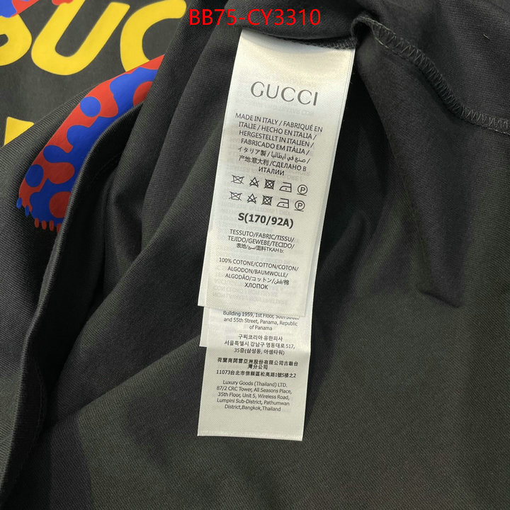 Clothing-Gucci 2023 replica ID: CY3310 $: 75USD