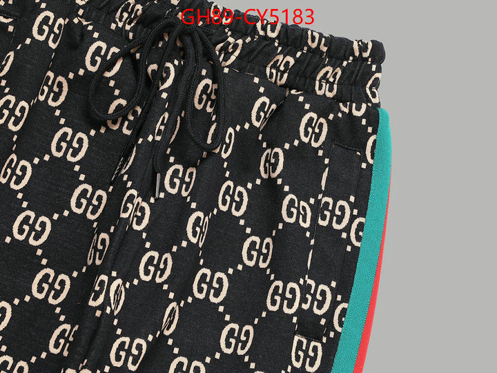 Clothing-Gucci is it illegal to buy dupe ID: CY5183 $: 89USD