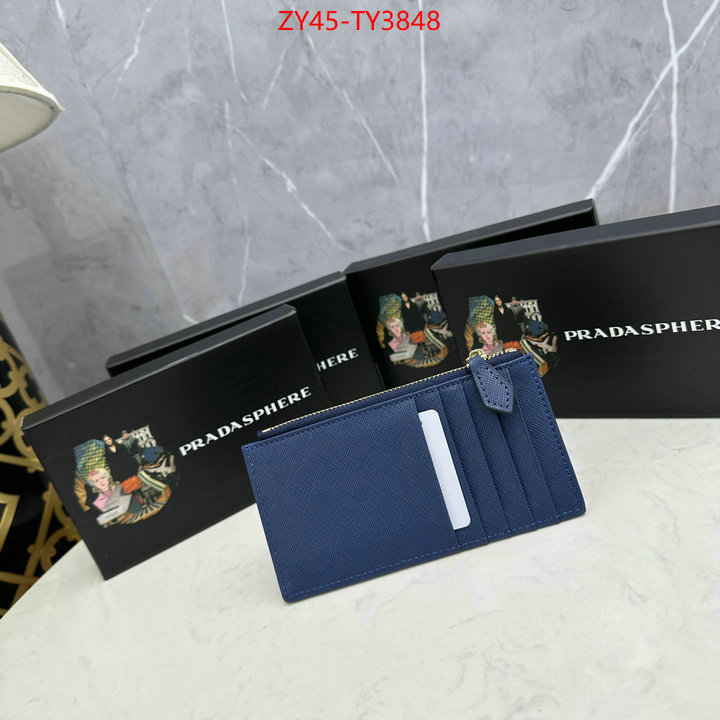 Prada Bags (4A)-Wallet best site for replica ID: TY3848 $: 45USD