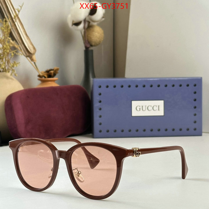 Glasses-Gucci 2023 aaaaa replica 1st copy ID: GY3751 $: 65USD