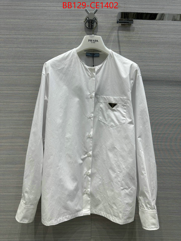 Clothing-Prada how to buy replica shop ID: CE1402 $: 129USD