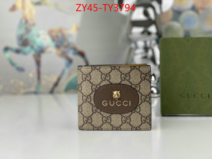 Gucci Bags(4A)-Wallet- buy best quality replica ID: TY3794 $: 45USD