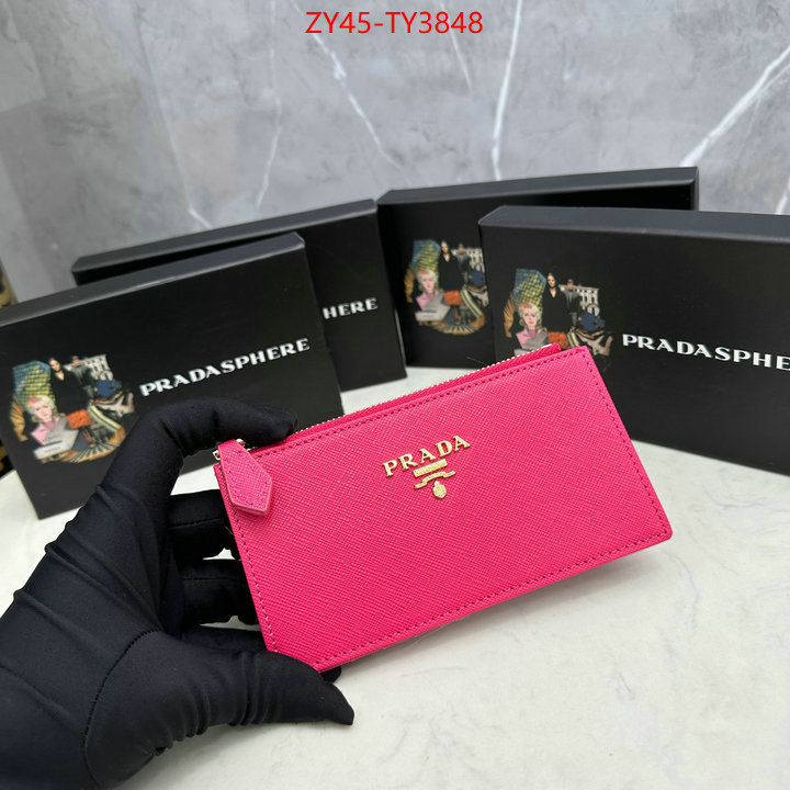 Prada Bags (4A)-Wallet best site for replica ID: TY3848 $: 45USD