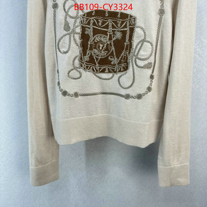 Clothing-Hermes high quality 1:1 replica ID: CY3324 $: 109USD