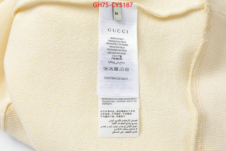 Clothing-Gucci aaaaa customize ID: CY5187 $: 75USD