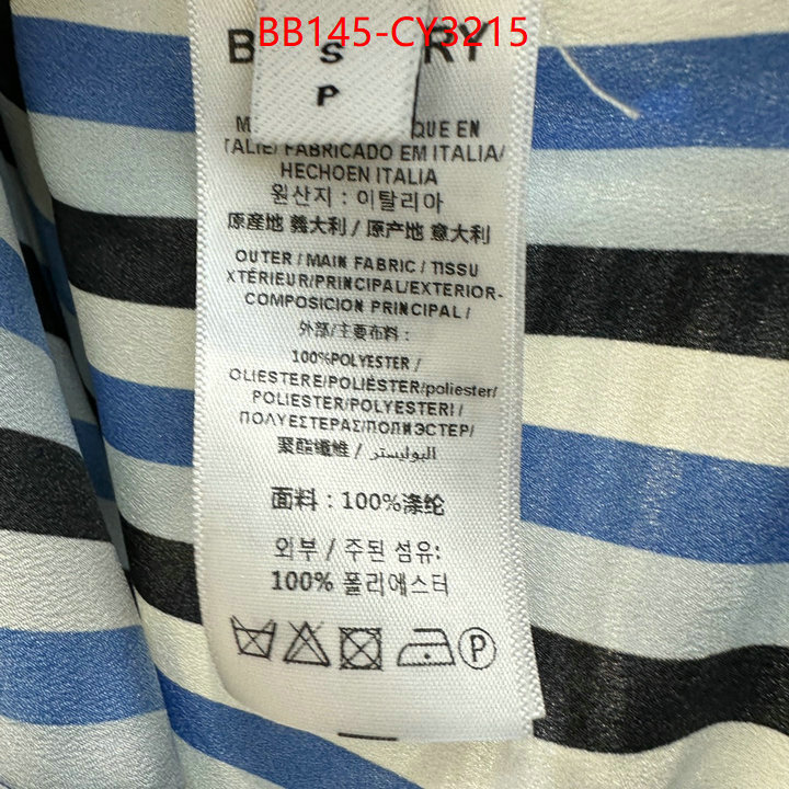 Clothing-Burberry replicas ID: CY3215 $: 145USD