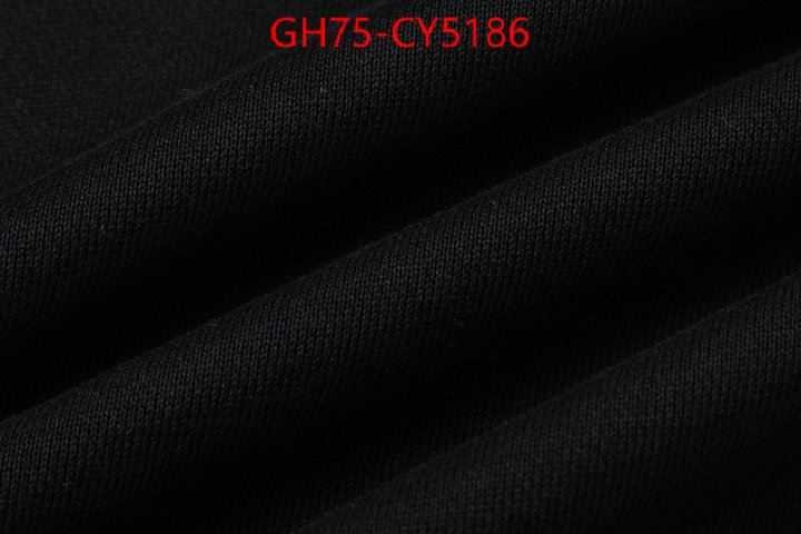 Clothing-Gucci luxury cheap ID: CY5186 $: 75USD