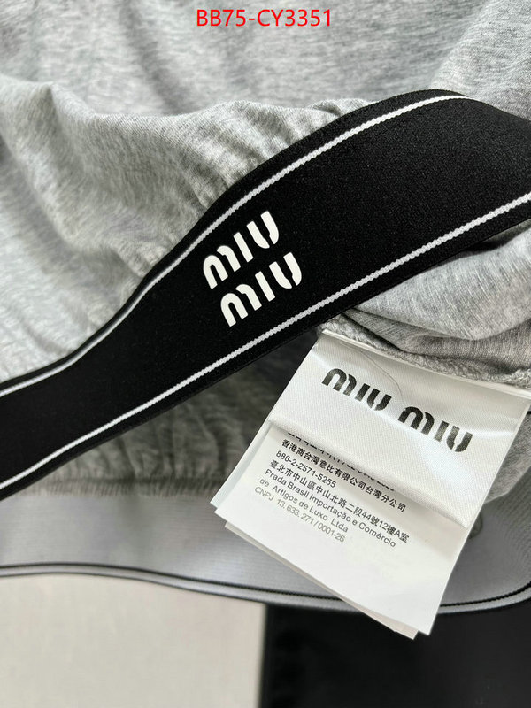 Clothing-MIU MIU perfect replica ID: CY3351 $: 75USD