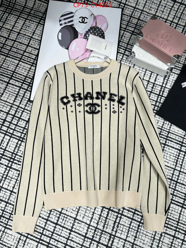 Clothing-Chanel best knockoff ID: CY4222 $: 75USD