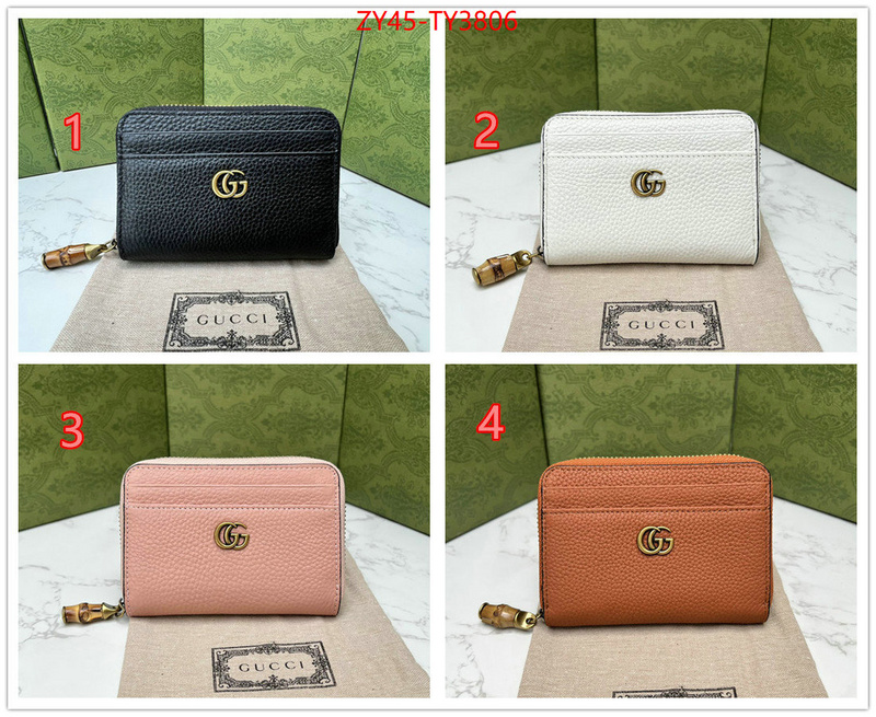 Gucci Bags(4A)-Wallet- where to find best ID: TY3806 $: 45USD