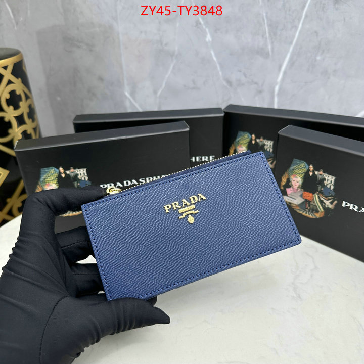 Prada Bags (4A)-Wallet best site for replica ID: TY3848 $: 45USD