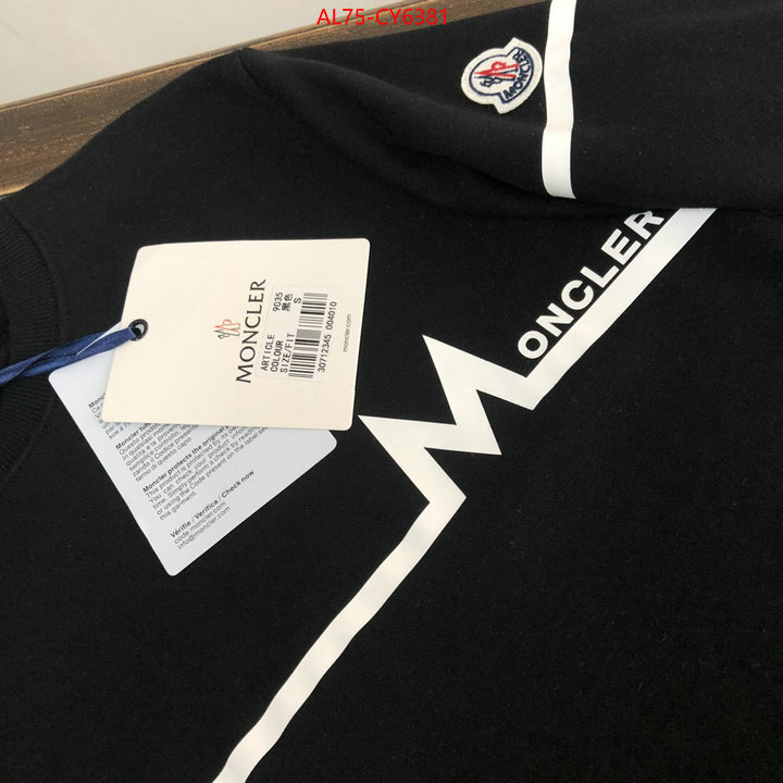 Clothing-Moncler shop cheap high quality 1:1 replica ID: CY6381 $: 75USD