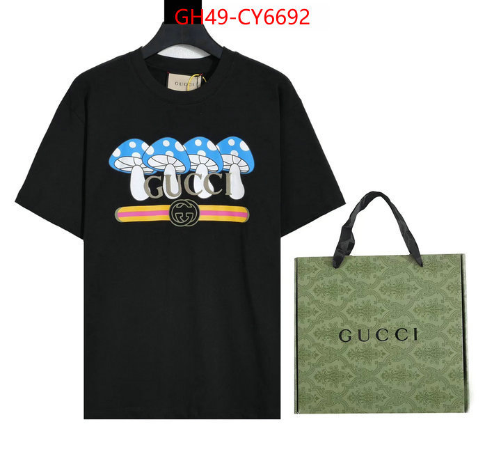 Clothing-Gucci replica 1:1 high quality ID: CY6692 $: 49USD