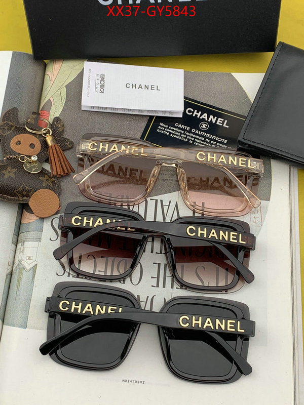 Glasses-Chanel buy cheap replica ID: GY5843 $: 37USD