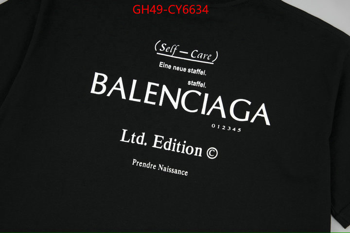 Clothing-Balenciaga designer wholesale replica ID: CY6634 $: 49USD