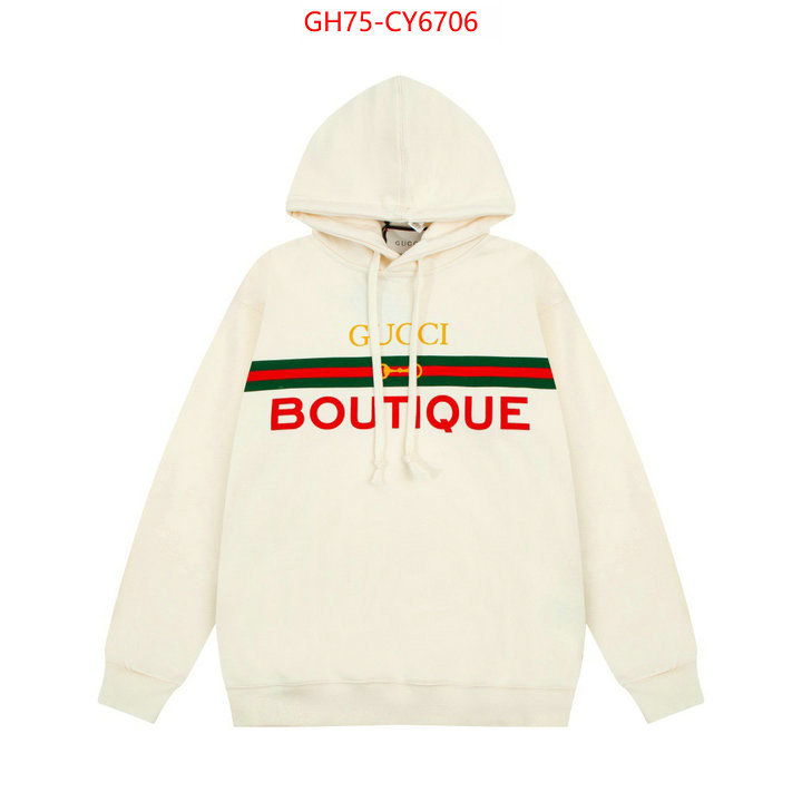 Clothing-Gucci fake high quality ID: CY6706 $: 75USD