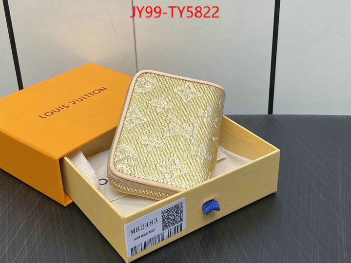 LV Bags(TOP)-Wallet top fake designer ID: TY5822 $: 99USD