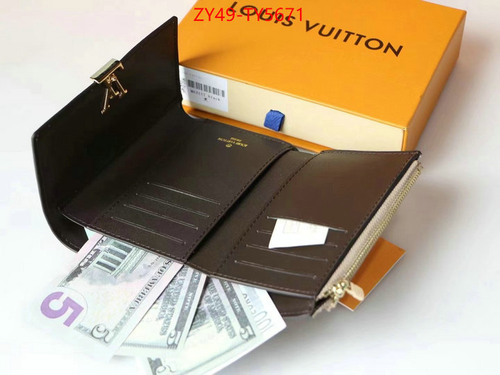 LV Bags(4A)-Wallet the best quality replica ID: TY5671 $: 49USD