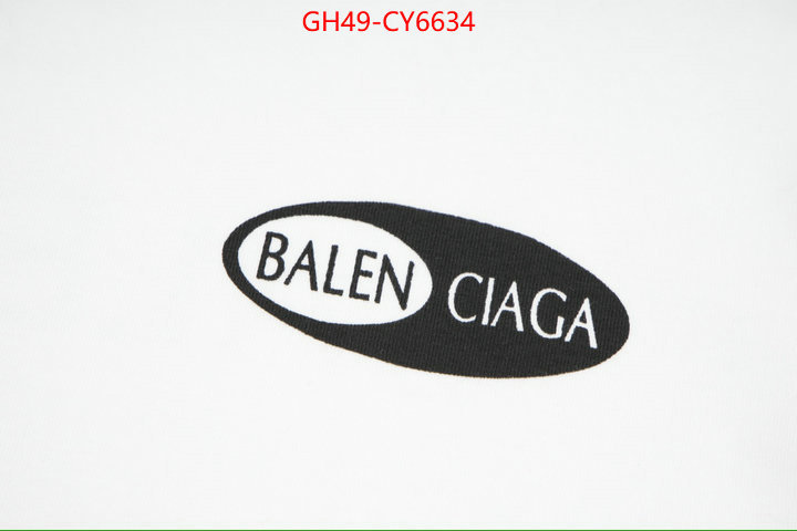 Clothing-Balenciaga designer wholesale replica ID: CY6634 $: 49USD