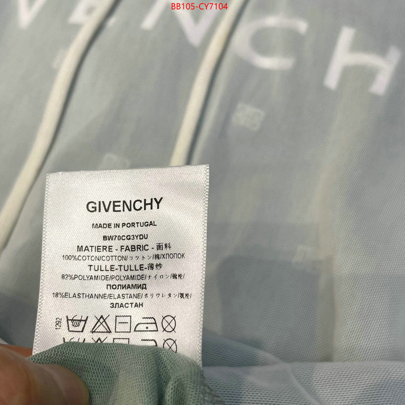 Clothing-Givenchy perfect replica ID: CY7104 $: 105USD