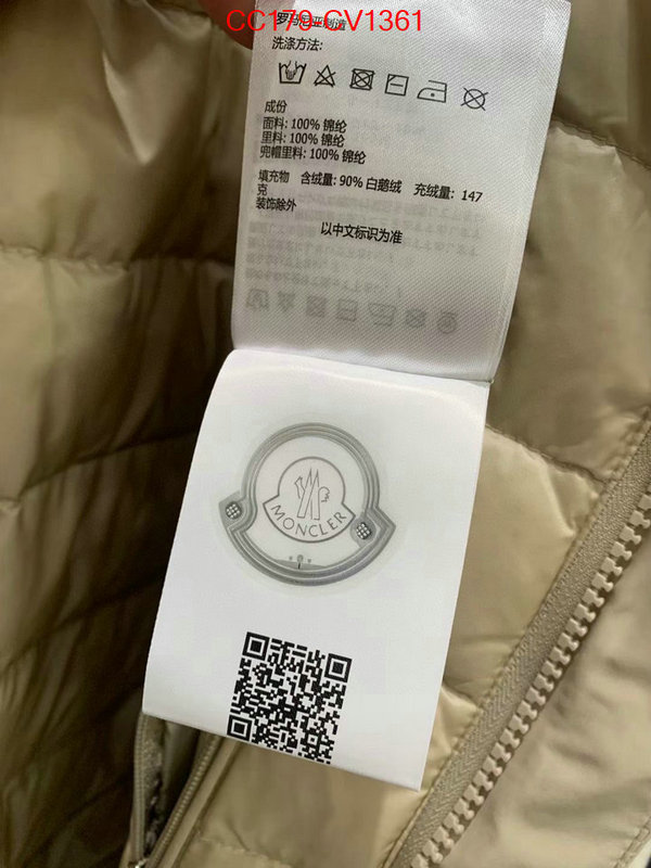 Down jacket Men-Moncler replcia cheap ID: CV1361 $: 179USD