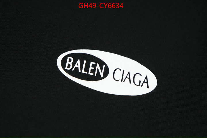 Clothing-Balenciaga designer wholesale replica ID: CY6634 $: 49USD