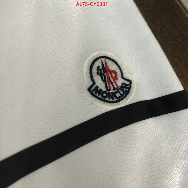 Clothing-Moncler shop cheap high quality 1:1 replica ID: CY6381 $: 75USD