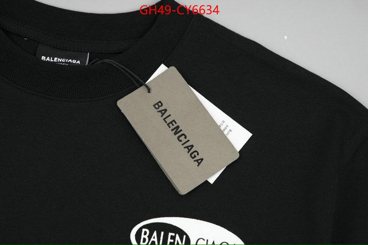 Clothing-Balenciaga designer wholesale replica ID: CY6634 $: 49USD