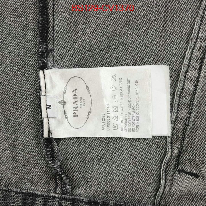 Clothing-Prada designer high replica ID: CV1370 $: 129USD