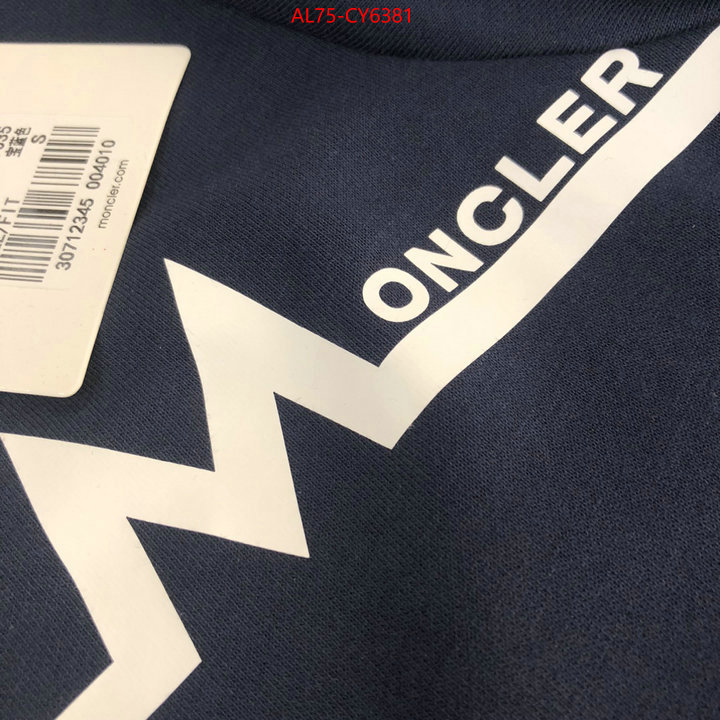 Clothing-Moncler shop cheap high quality 1:1 replica ID: CY6381 $: 75USD