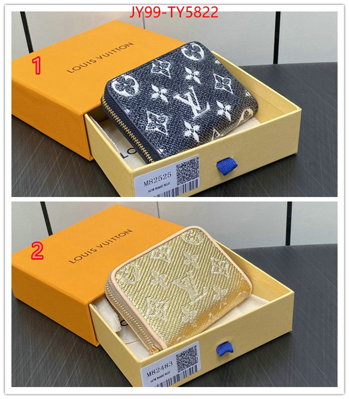 LV Bags(TOP)-Wallet top fake designer ID: TY5822 $: 99USD