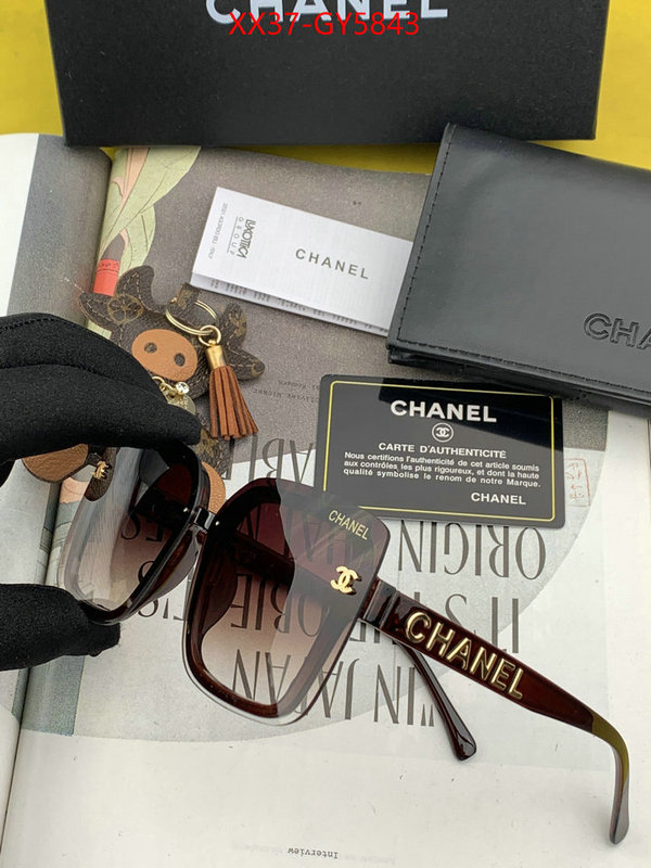 Glasses-Chanel buy cheap replica ID: GY5843 $: 37USD