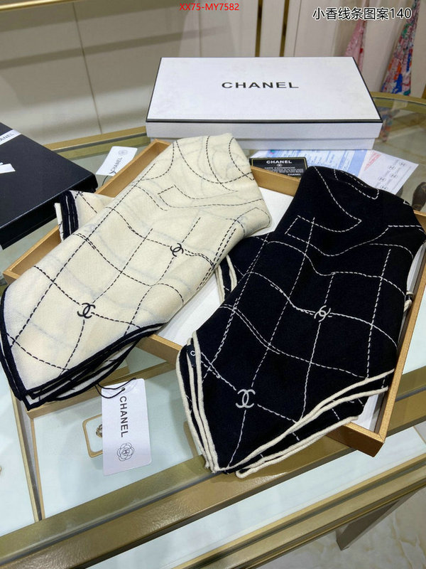 Scarf-Chanel wholesale designer shop ID: MY7582 $: 75USD