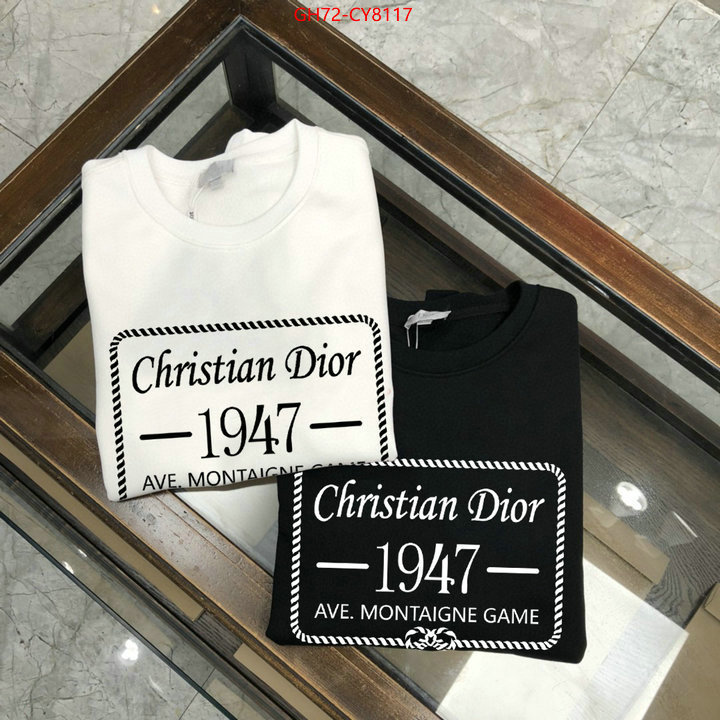 Clothing-Dior 2023 aaaaa replica customize ID: CY8117 $: 72USD