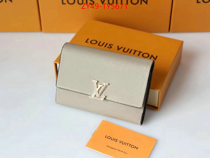 LV Bags(4A)-Wallet the best quality replica ID: TY5671 $: 49USD